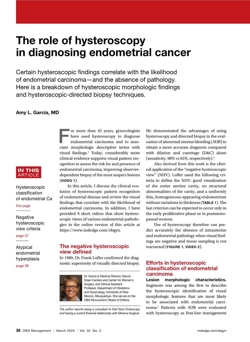 The Role of Hysteroscopy in Diagnosing Endometrial Cancer