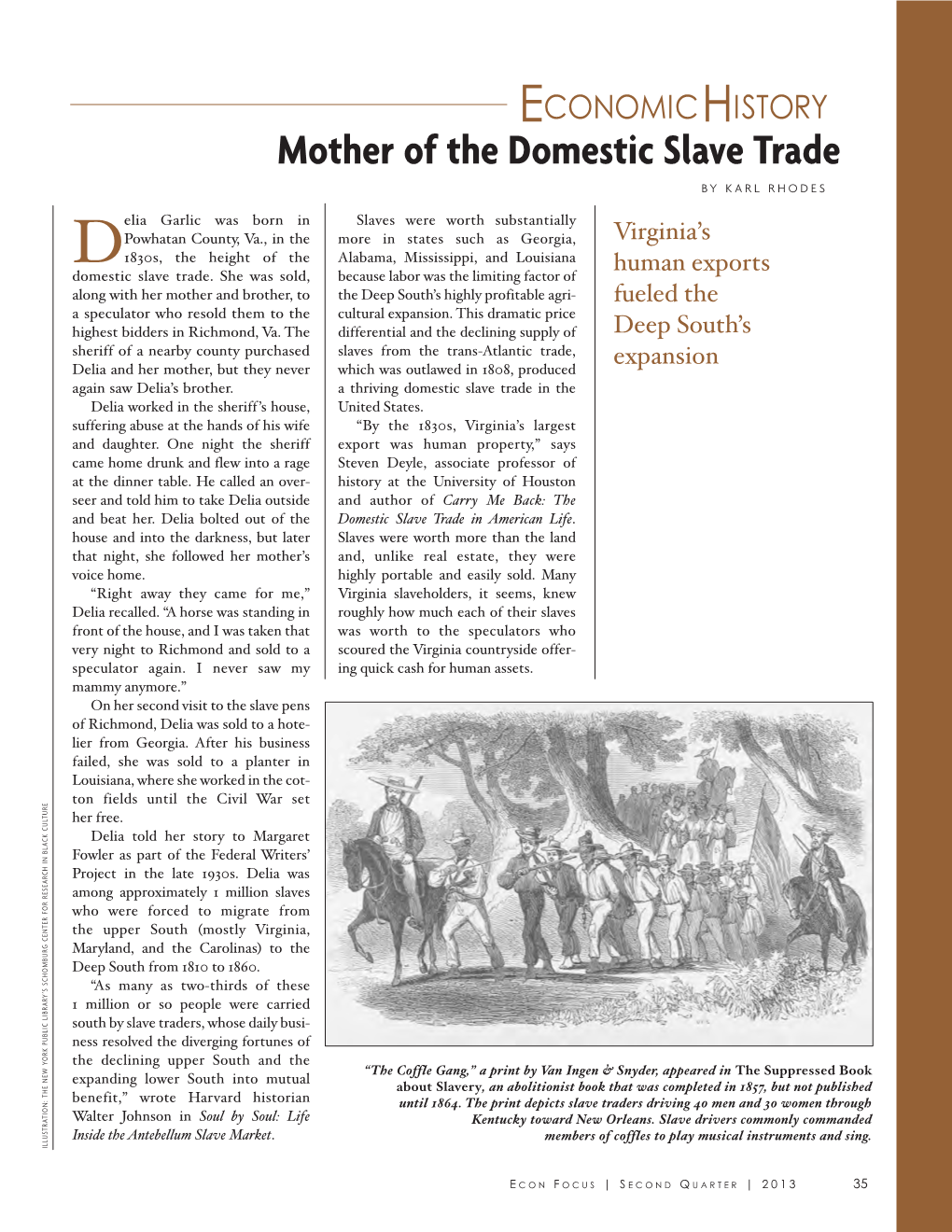 Mother of the Domestic Slave Trade