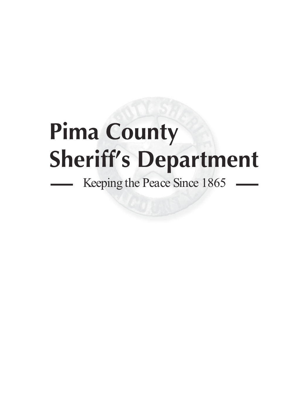 Pima County Sheriff's Department