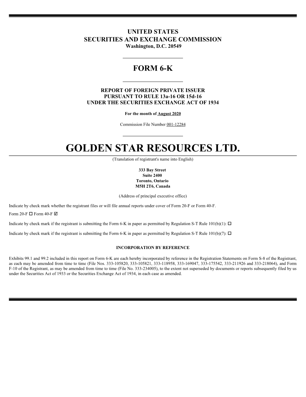 Golden Star Resources Ltd