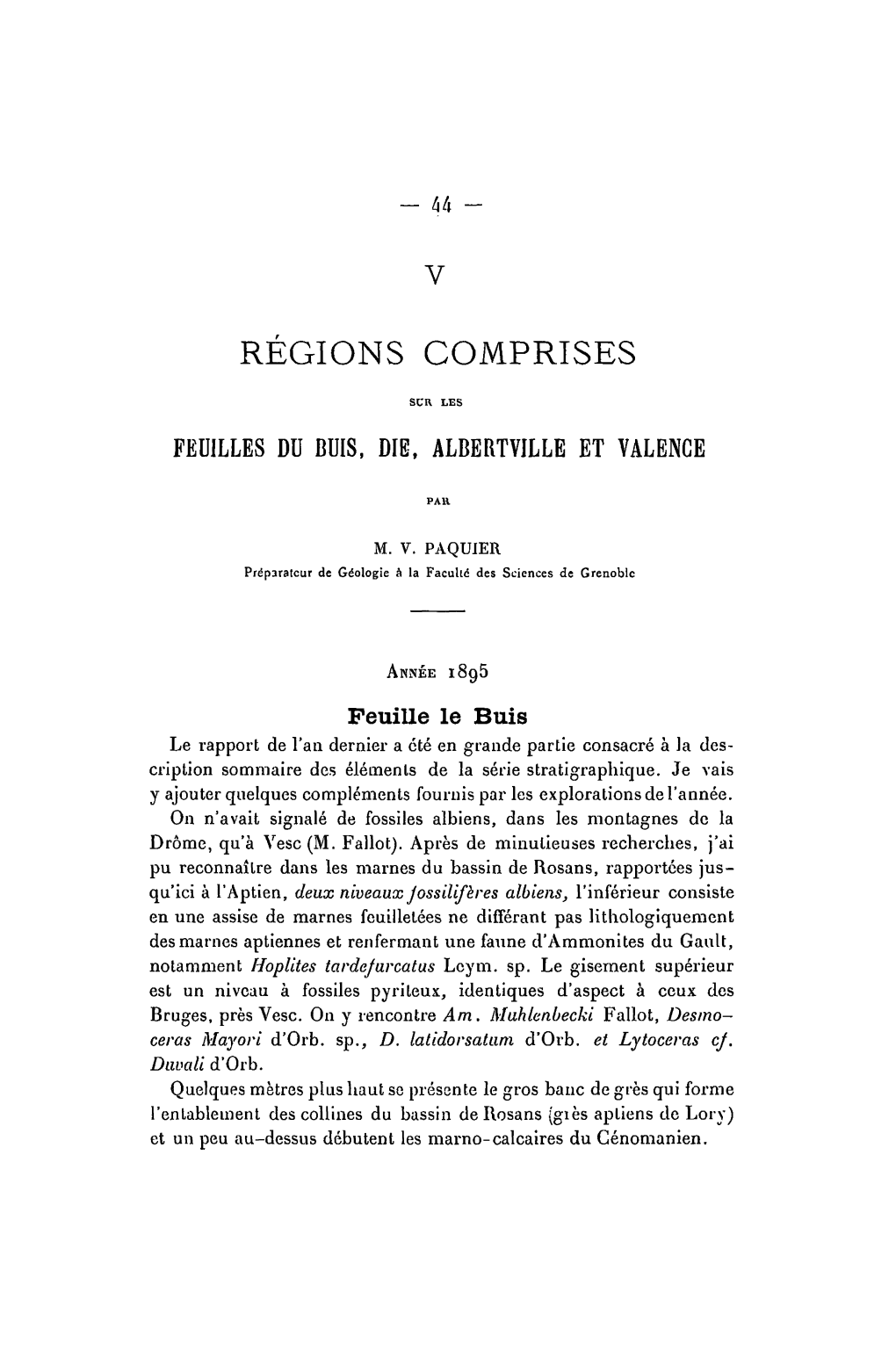 Régions Comprises