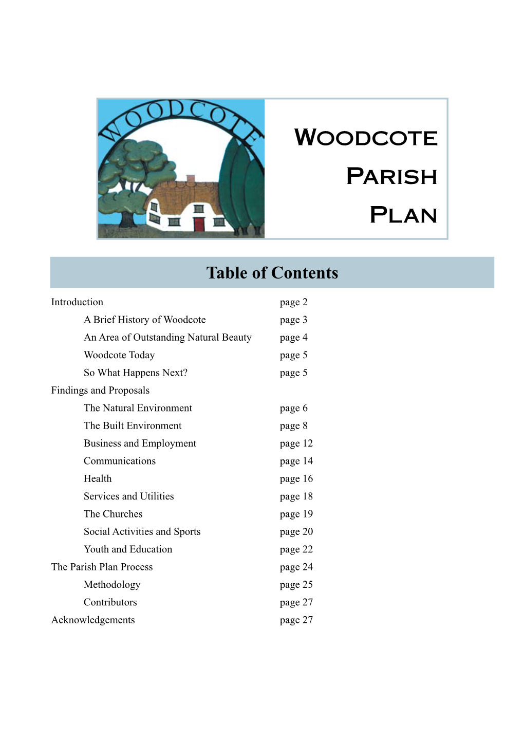 Woodcote Parish Plan