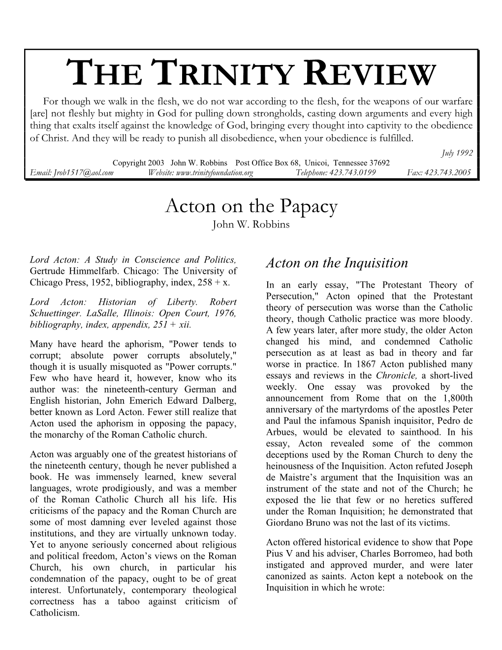 The Trinity Review