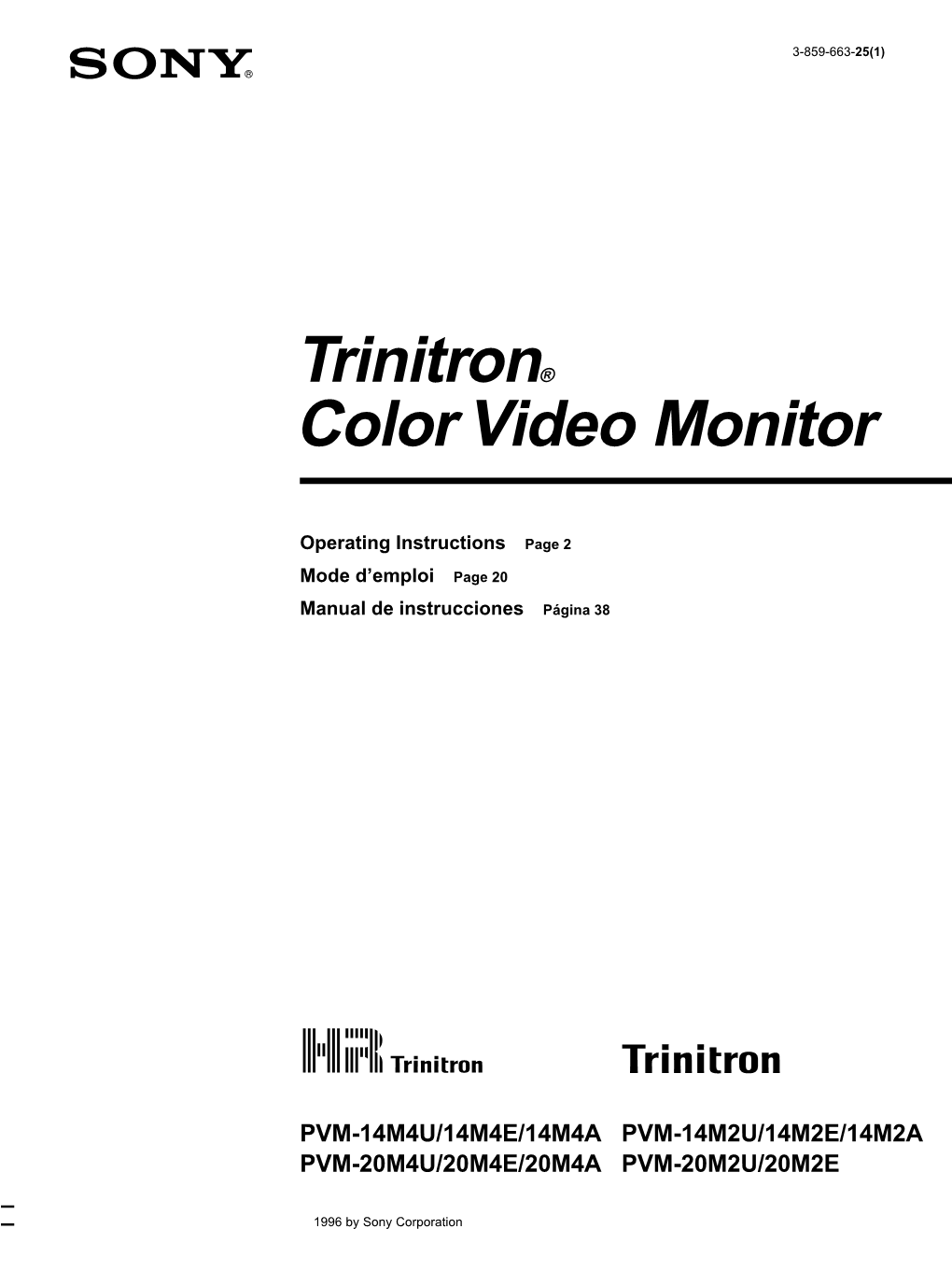 Trinitron® Color Video Monitor