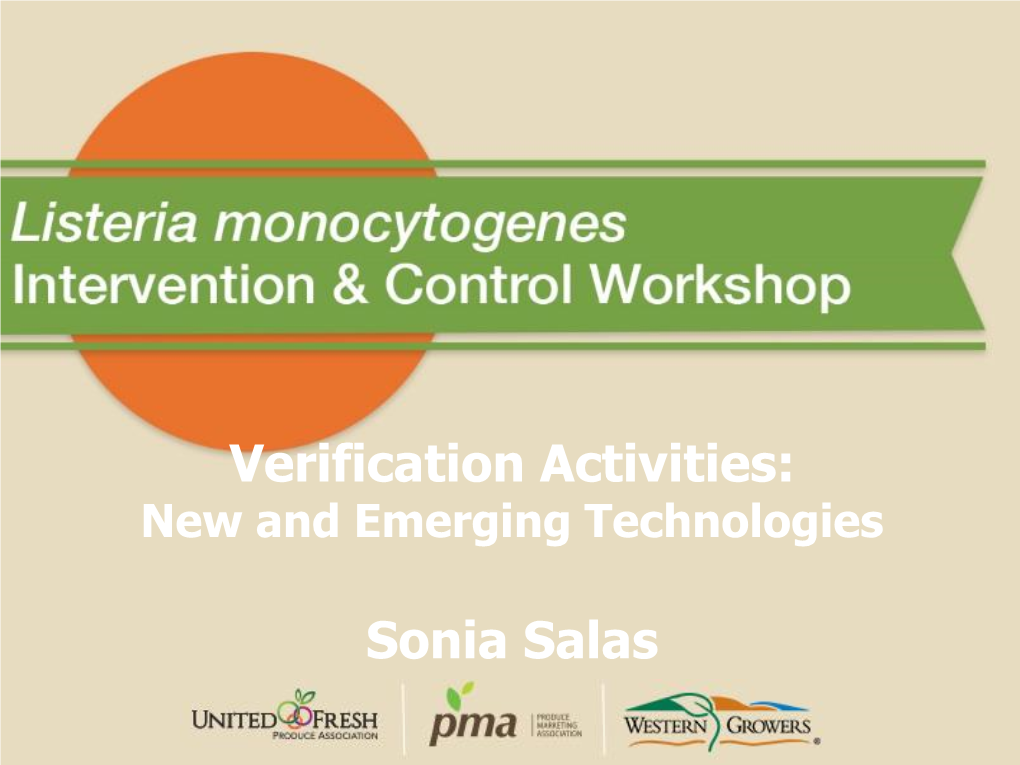 Verification Activities: Sonia Salas