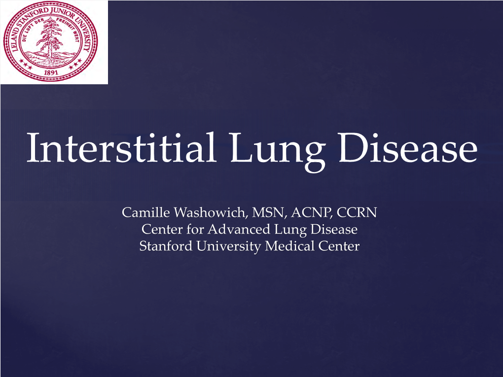 Interstitial Lung Disease