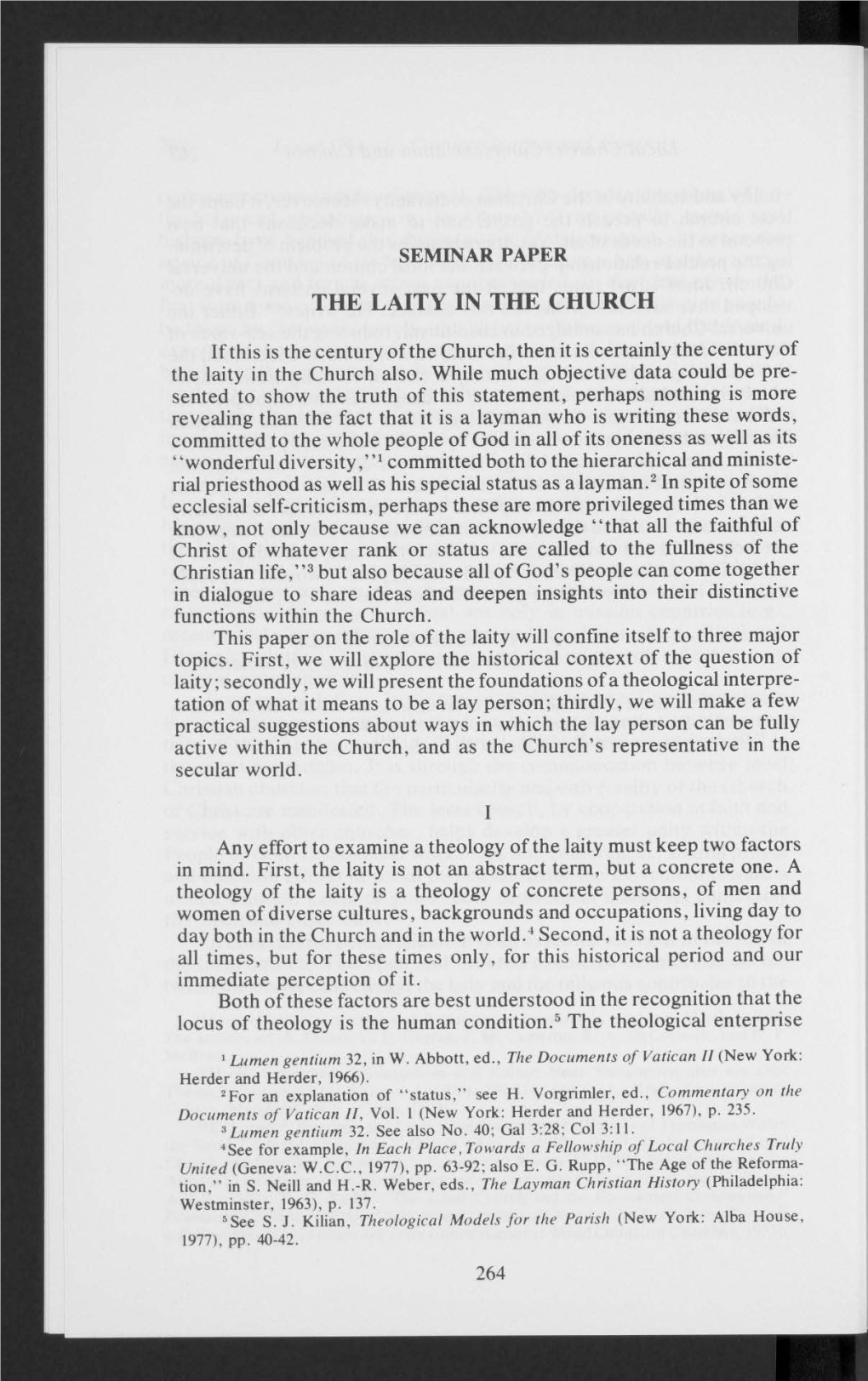 The Laity in the Church