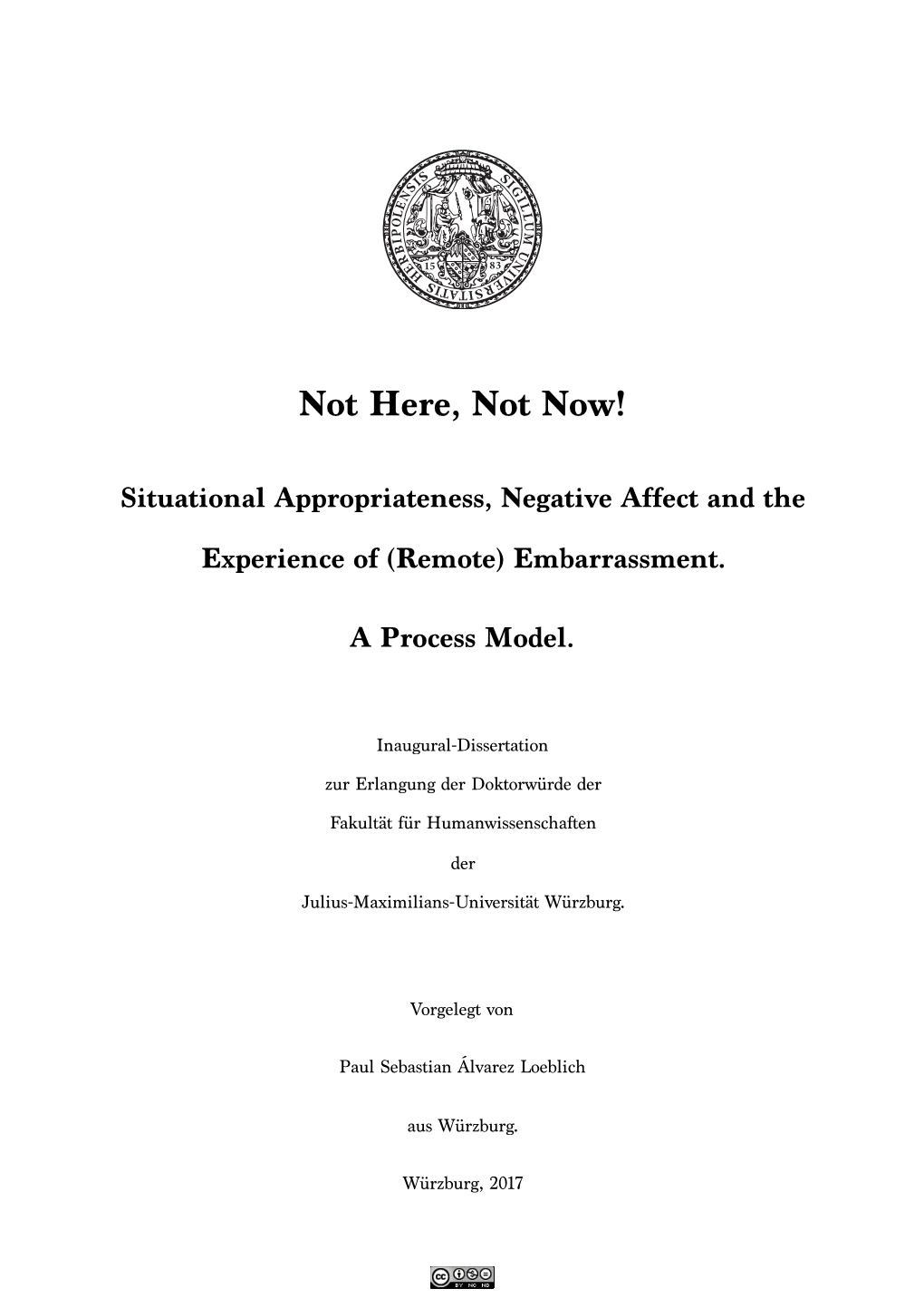 Situational Appropriateness, Negative Affect and the Experience Of