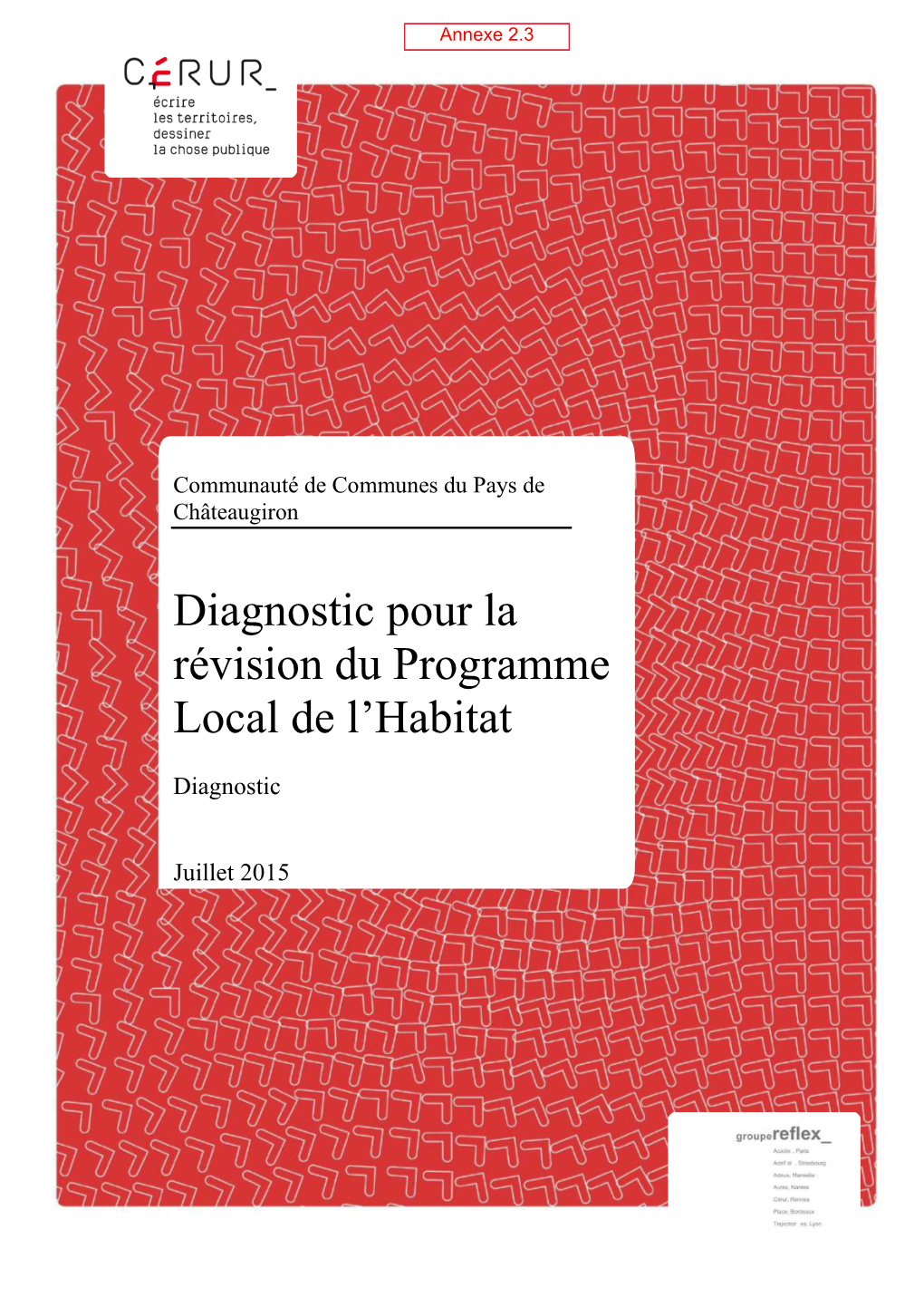 Diagnostic Pour La Révision Du Programme Local De L’Habitat