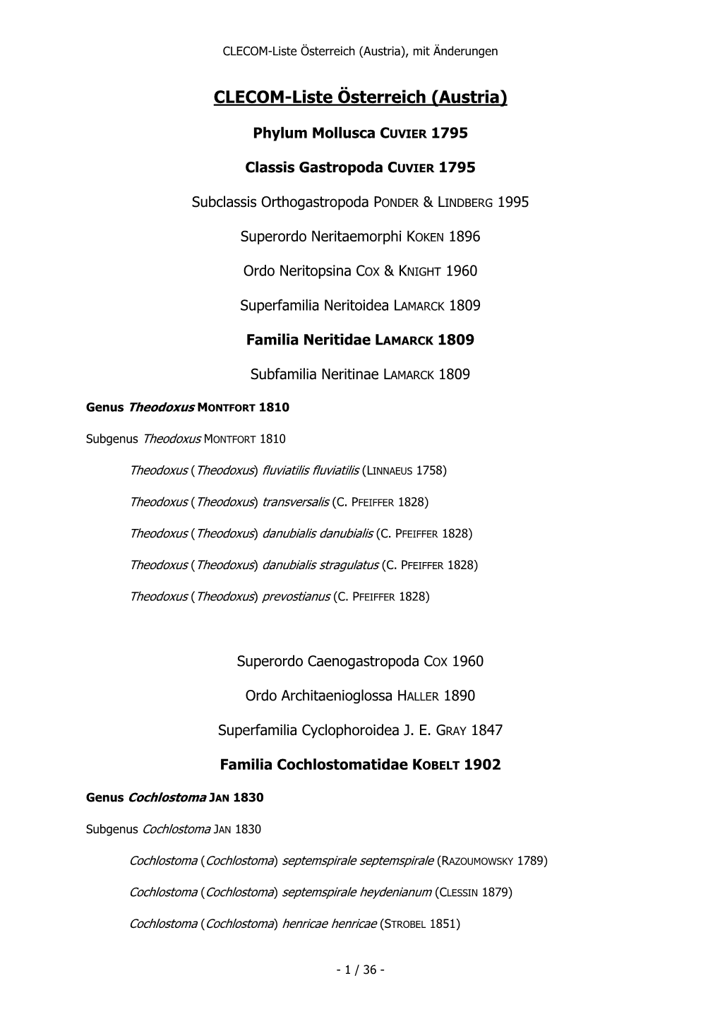 CLECOM-Liste Österreich (Austria)