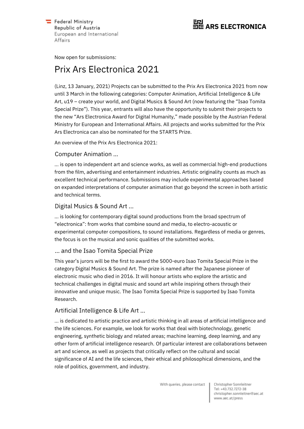 Prix Ars Electronica 2021