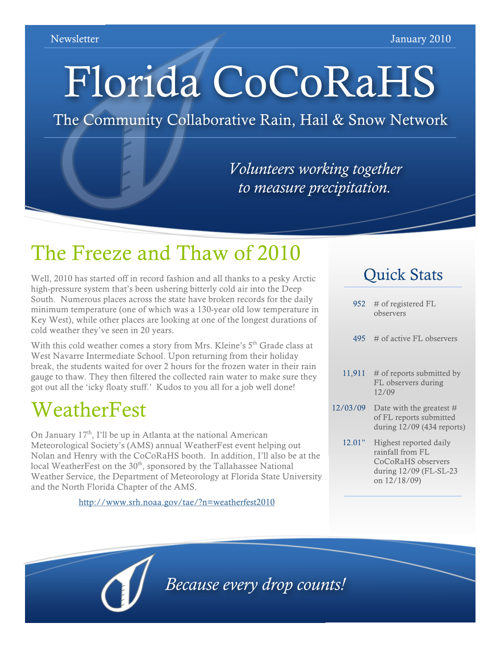 Florida Cocorahs the Community Collaborative Rain, Hail & Snow Network