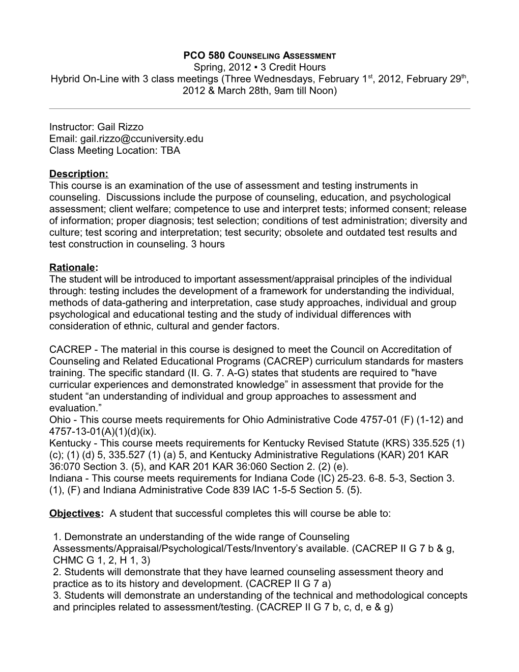 Pco 580 Counseling Assessment