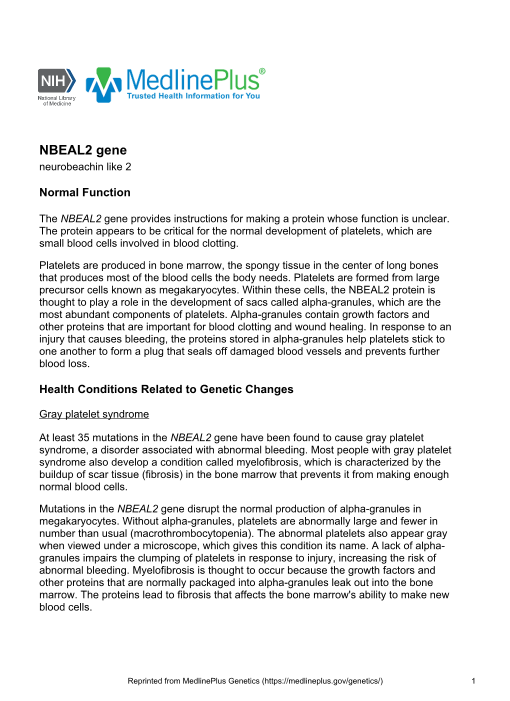 NBEAL2 Gene Neurobeachin Like 2