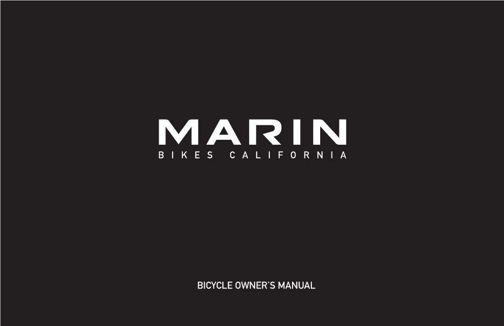 Marin Owner's Manual