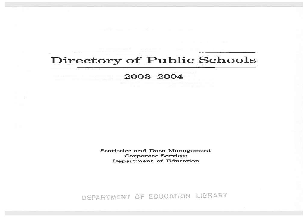 Directory of Public Schools