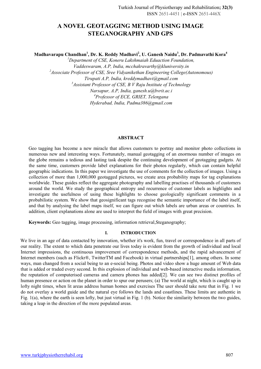 A Novel Geotagging Method Using Image Steganography and Gps