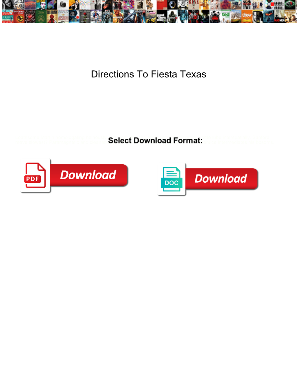 Directions to Fiesta Texas