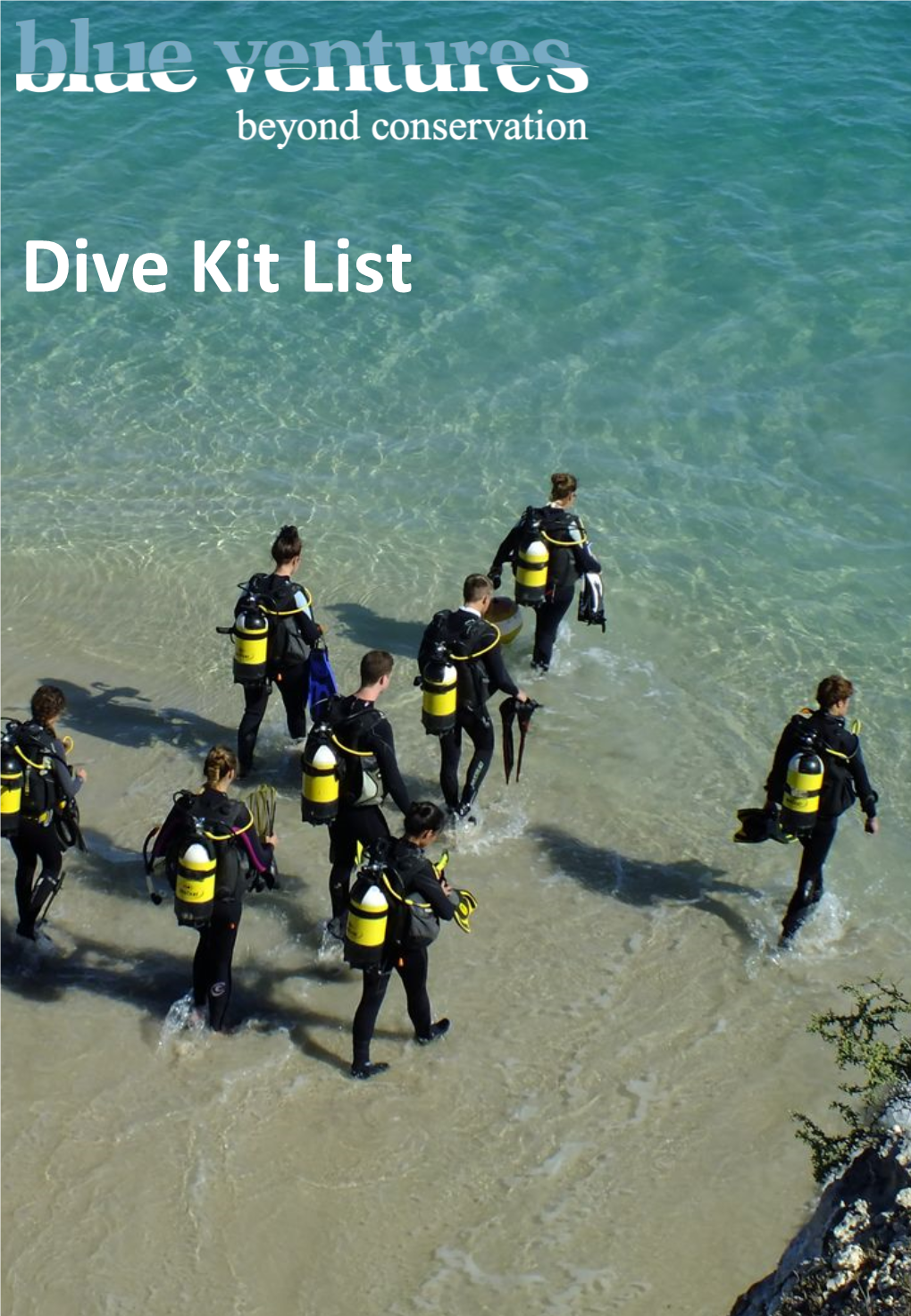 Dive Kit List Intro