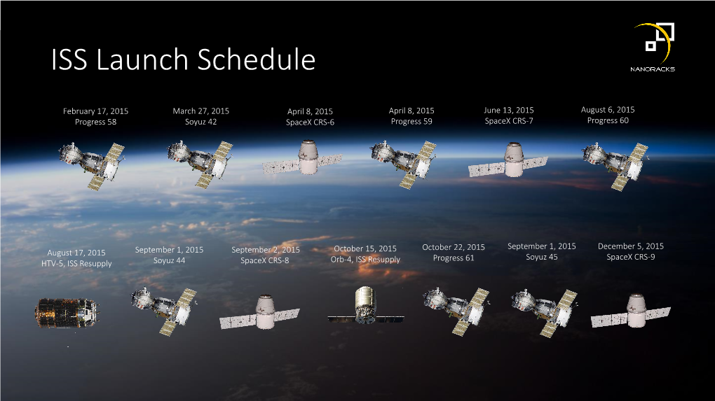 ISS Launch Schedule