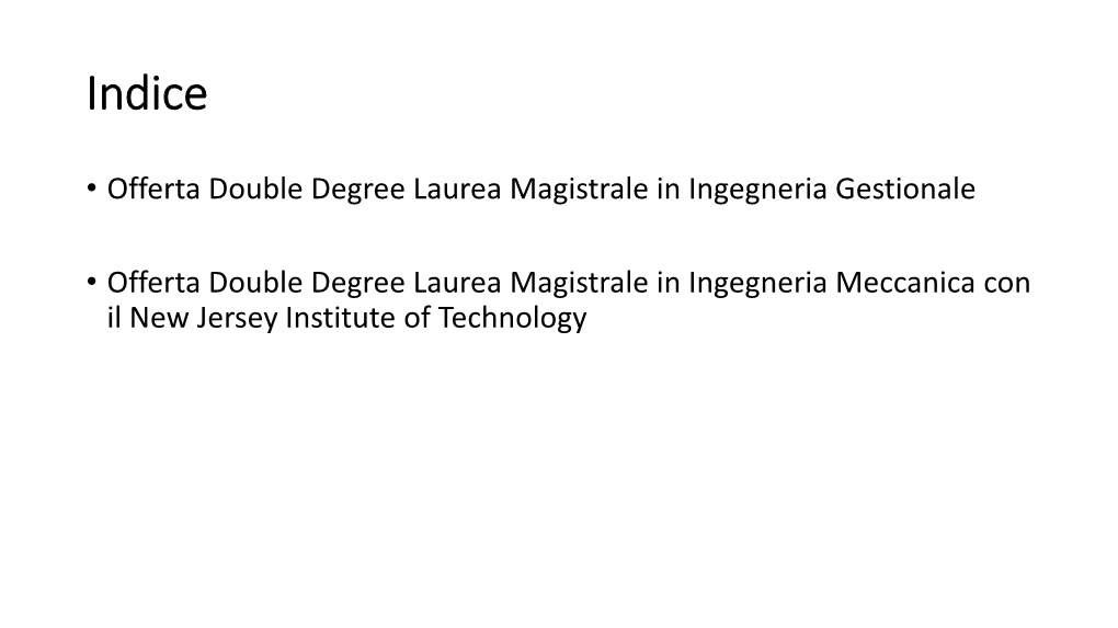 Offerta Double Degree Corso Di Laurea Magistrale in Ingegneria