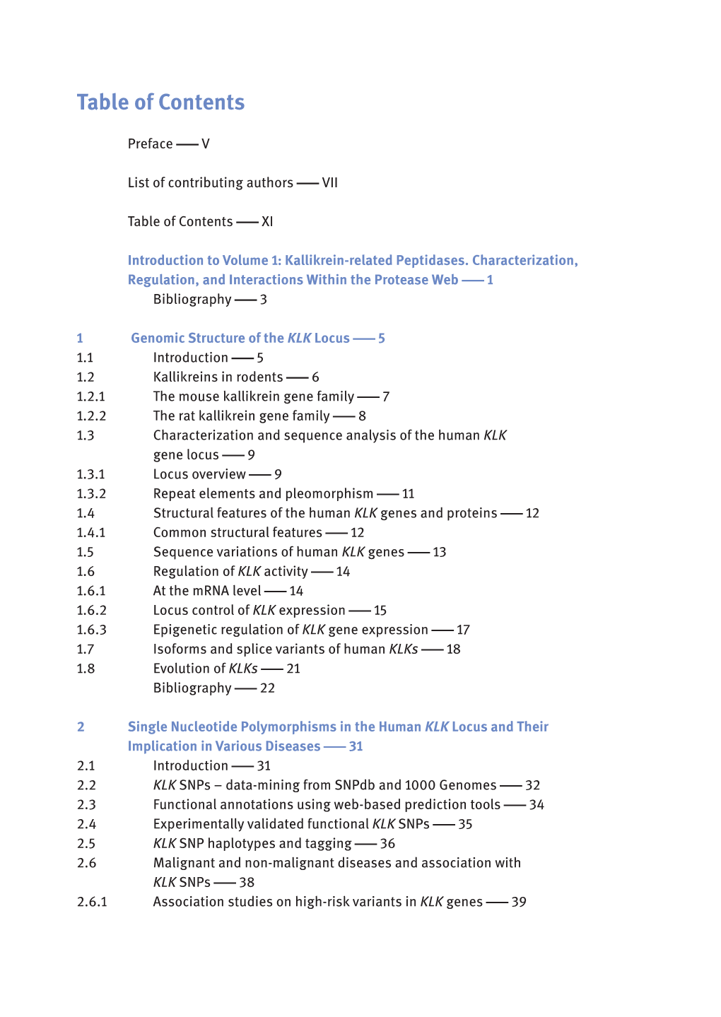 Table of Contents