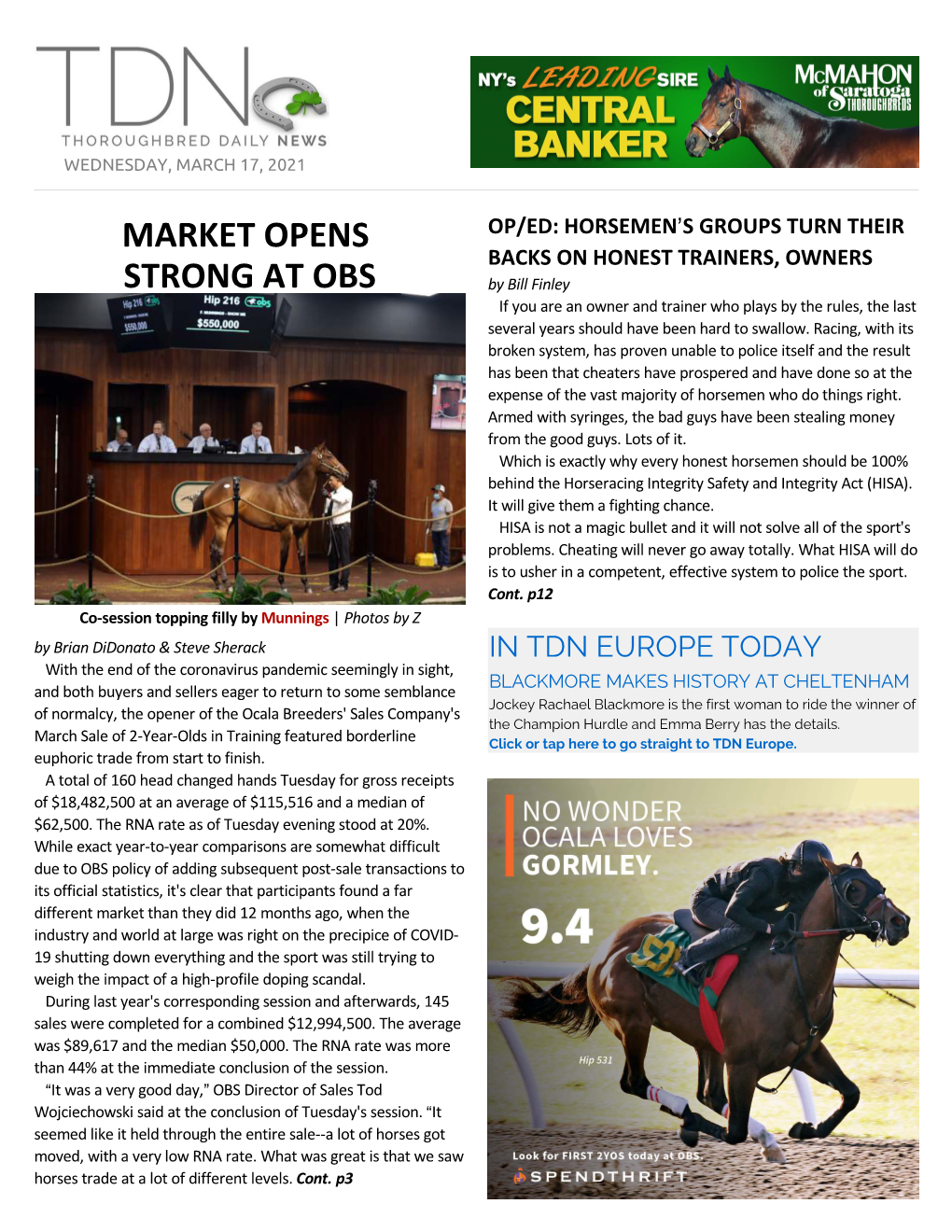Market Opens Strong at OBS (Cont