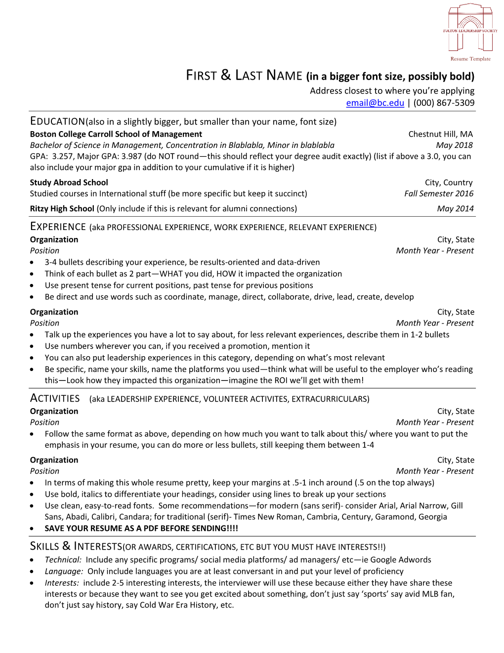 Resume Template 3