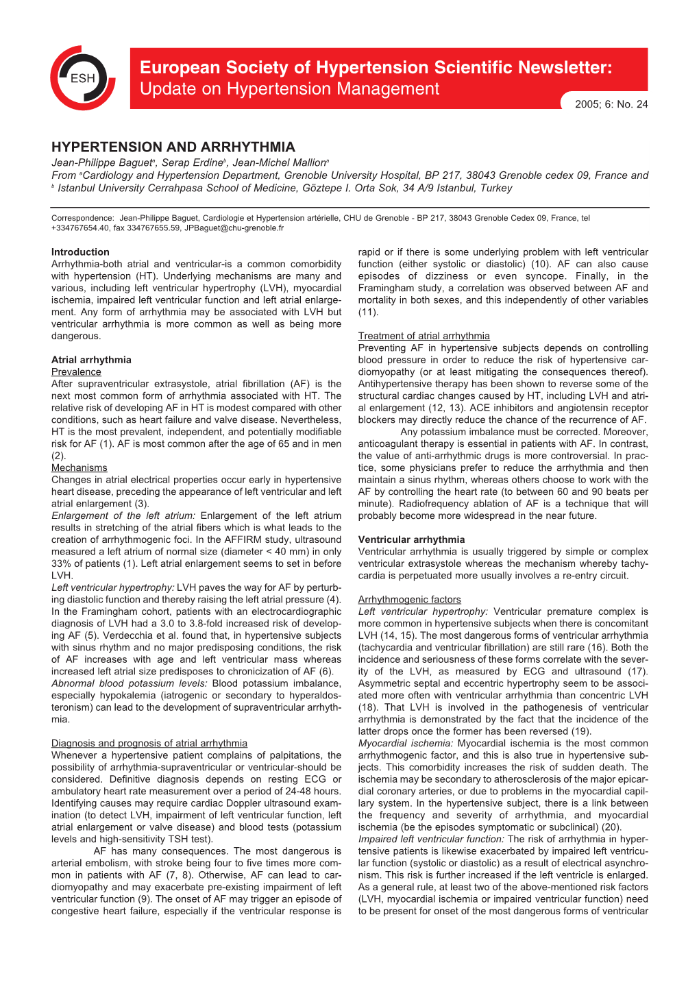 Hypertension and Arrhythmia