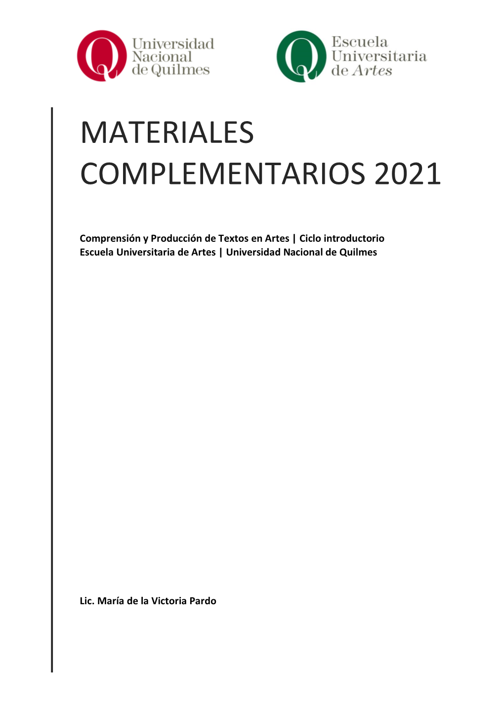 Materiales Complementarios 2021