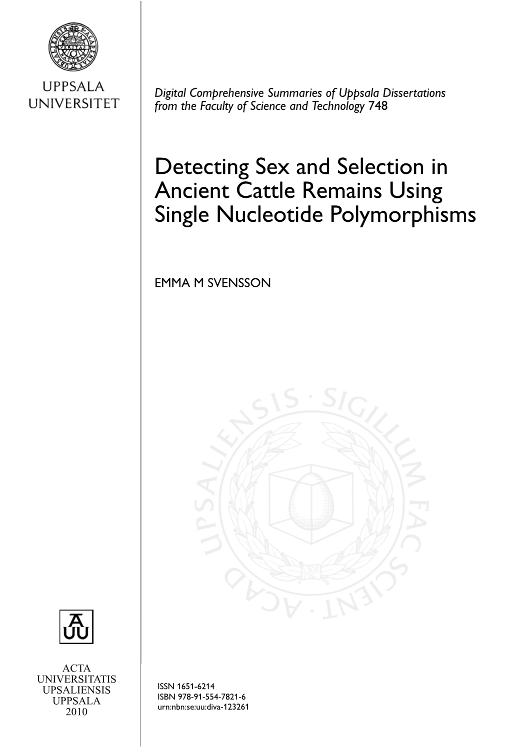 Detecting Sex and Selection in Ancient Cattle Remains Using