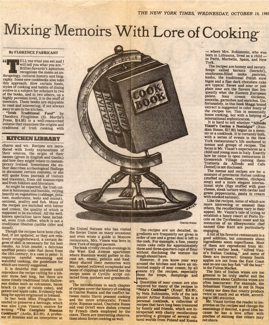 Mixing Memoirs with Lore of Cooking