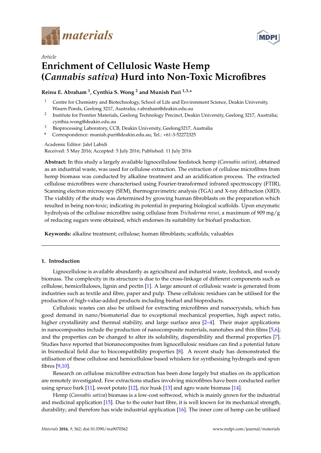 Cannabis Sativa) Hurd Into Non-Toxic Microﬁbres