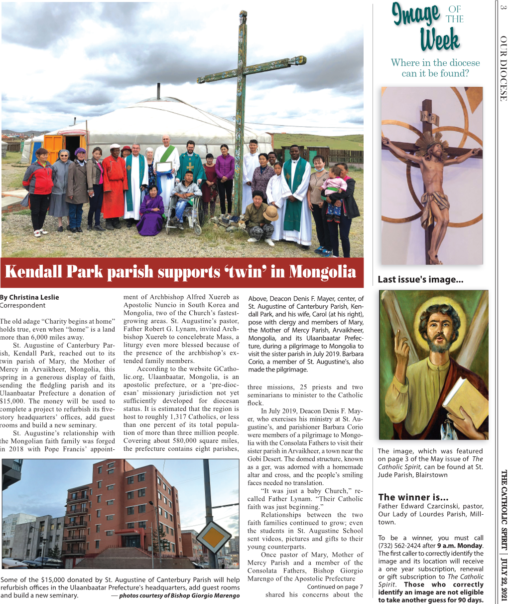 Kendall Park Parish Supports ‘Twin’ in Mongolia Kendall Park Parish