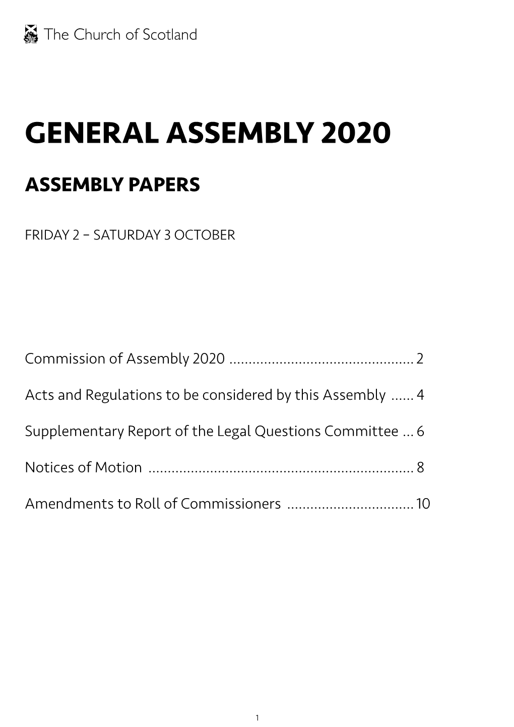 General Assembly 2020