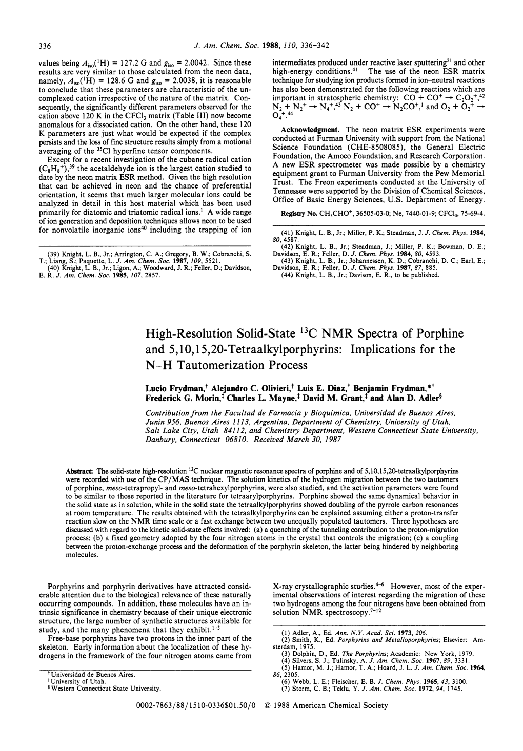 And 5,10,15,20-Tetraalkylporphyrins: Implications For