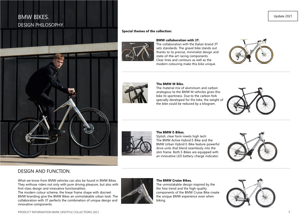 BMW BIKES. Update 2021 DESIGN PHILOSOPHY