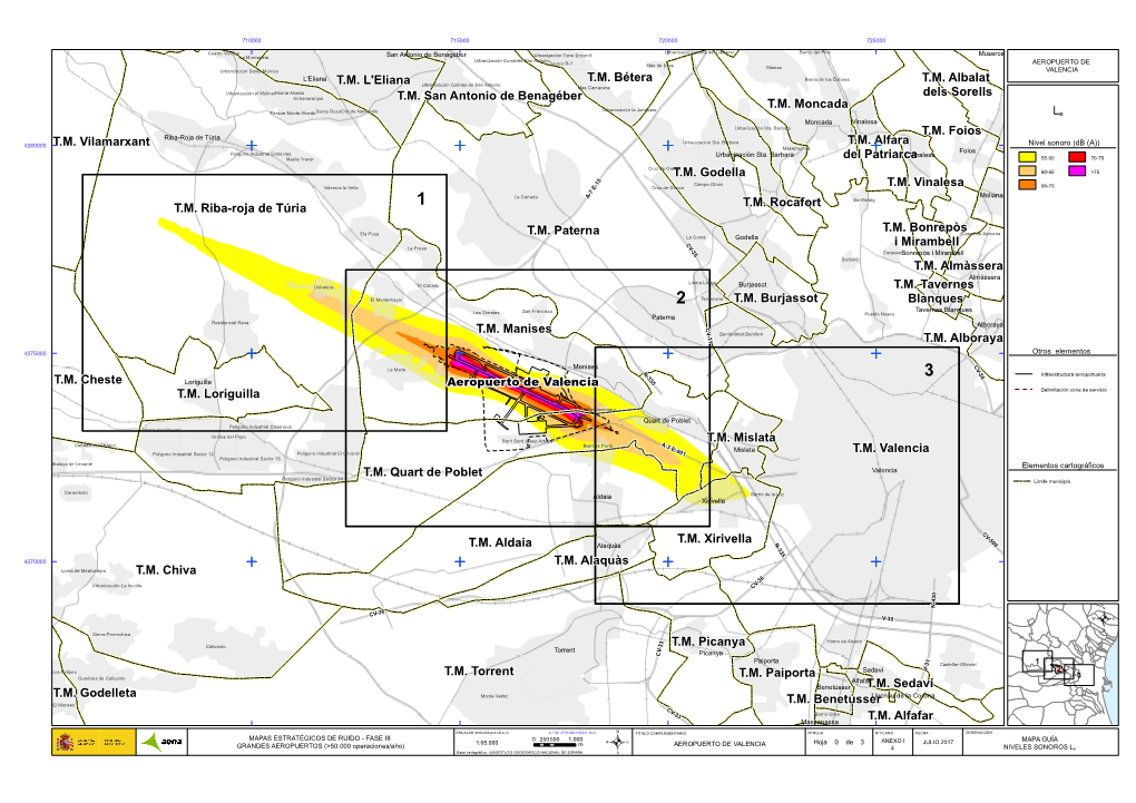 MAPA DE NIVELES SONOROS Le GRANDES AEROPUERTOS (>50.000 Operaciones/Año) 4 Base Cartográfica : ©INSTITUTO GEOGRÁFICO NACIONAL DE ESPAÑA