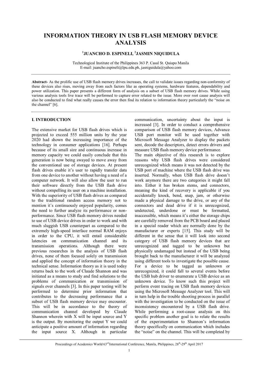 Information Theory in Usb Flash Memory Device Analysis