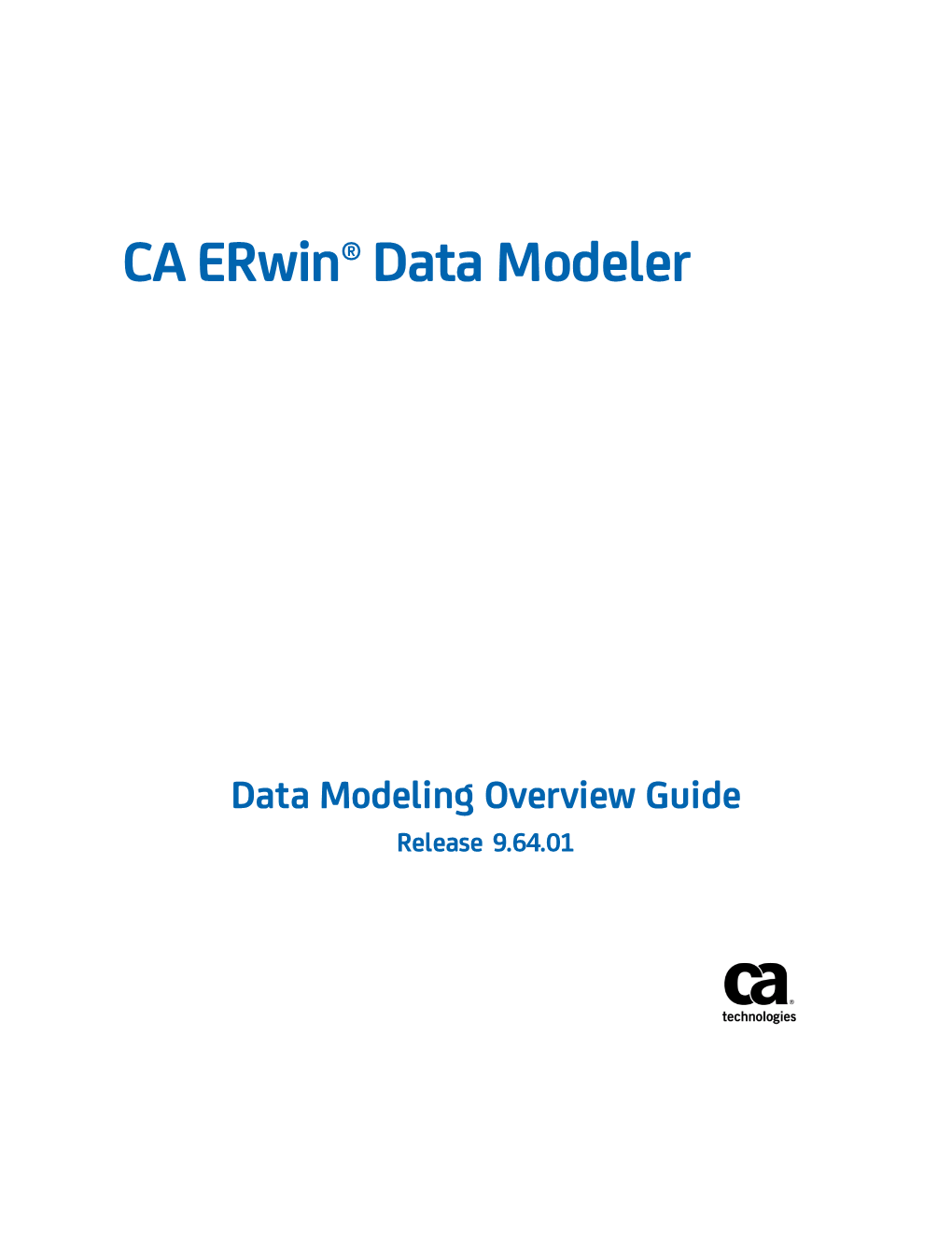 CA Erwin Data Modeler Data Modeling Overview Guide