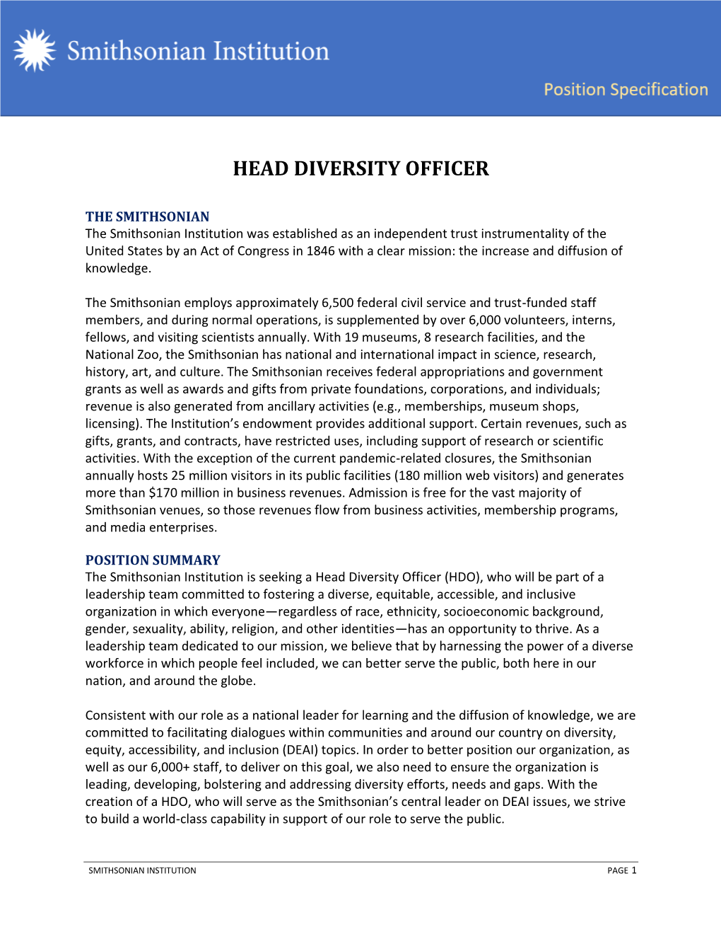 Head Diversity Officer