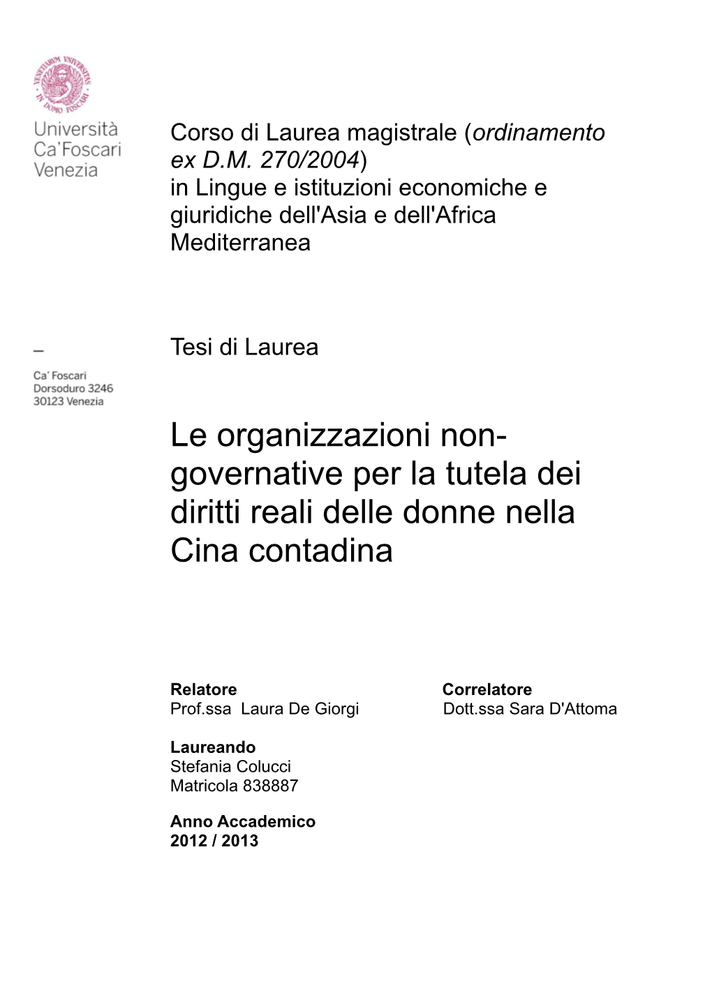 Governative Per La Tutela Dei Diritti Reali Delle Donne Nella Cina Contadina