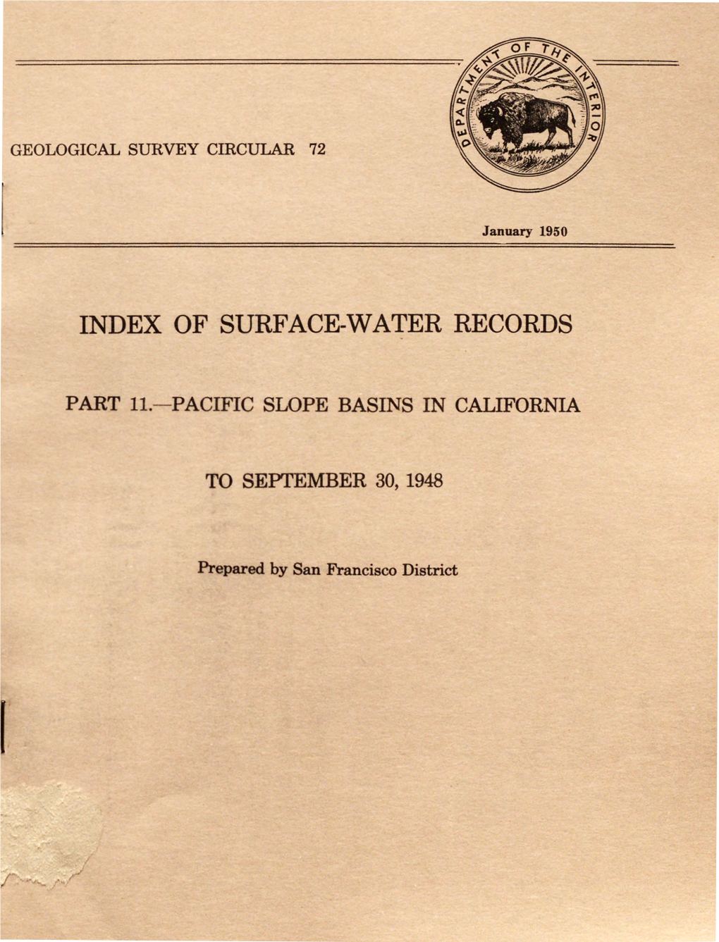 Index of Surface-Water Records