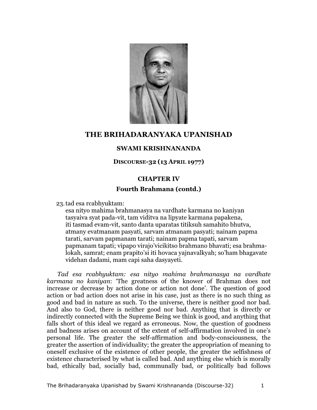 The Brihadaranyaka Upanishad