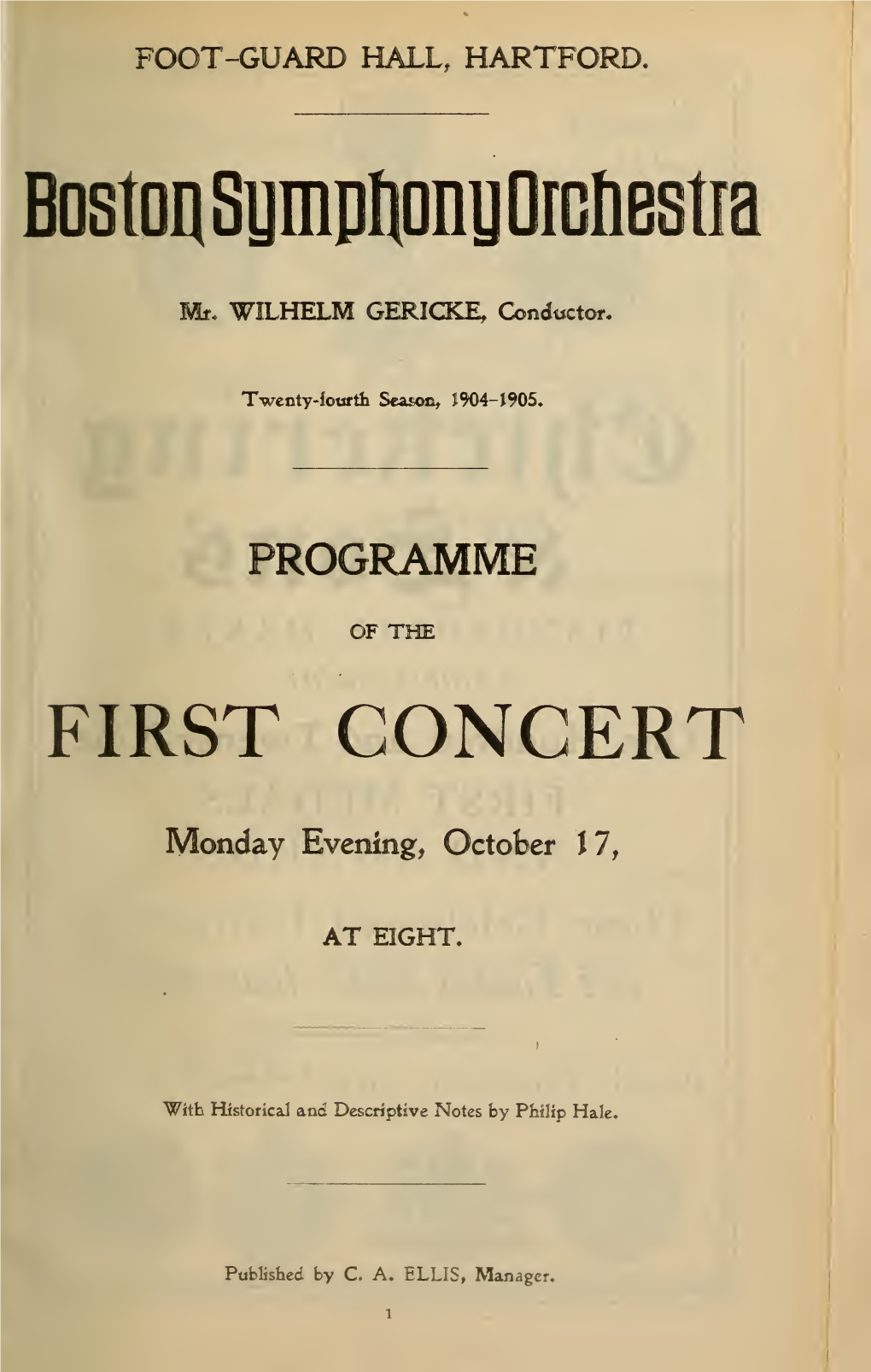 Boston Symphony Orchestra Concert Programs, Season 24,1904