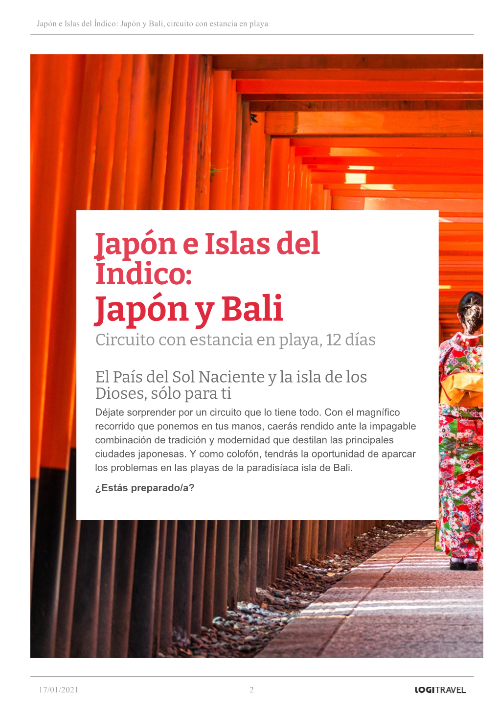 Japón Y Bali, Circuito Con Estancia En Playa