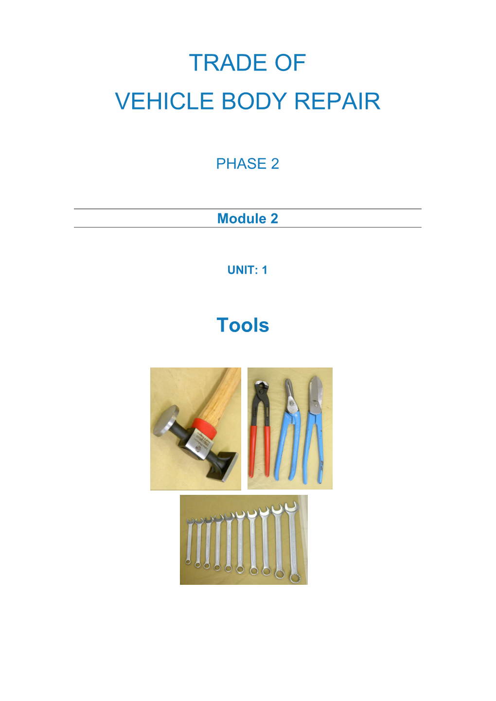 Trade of Vehicle Body Repair