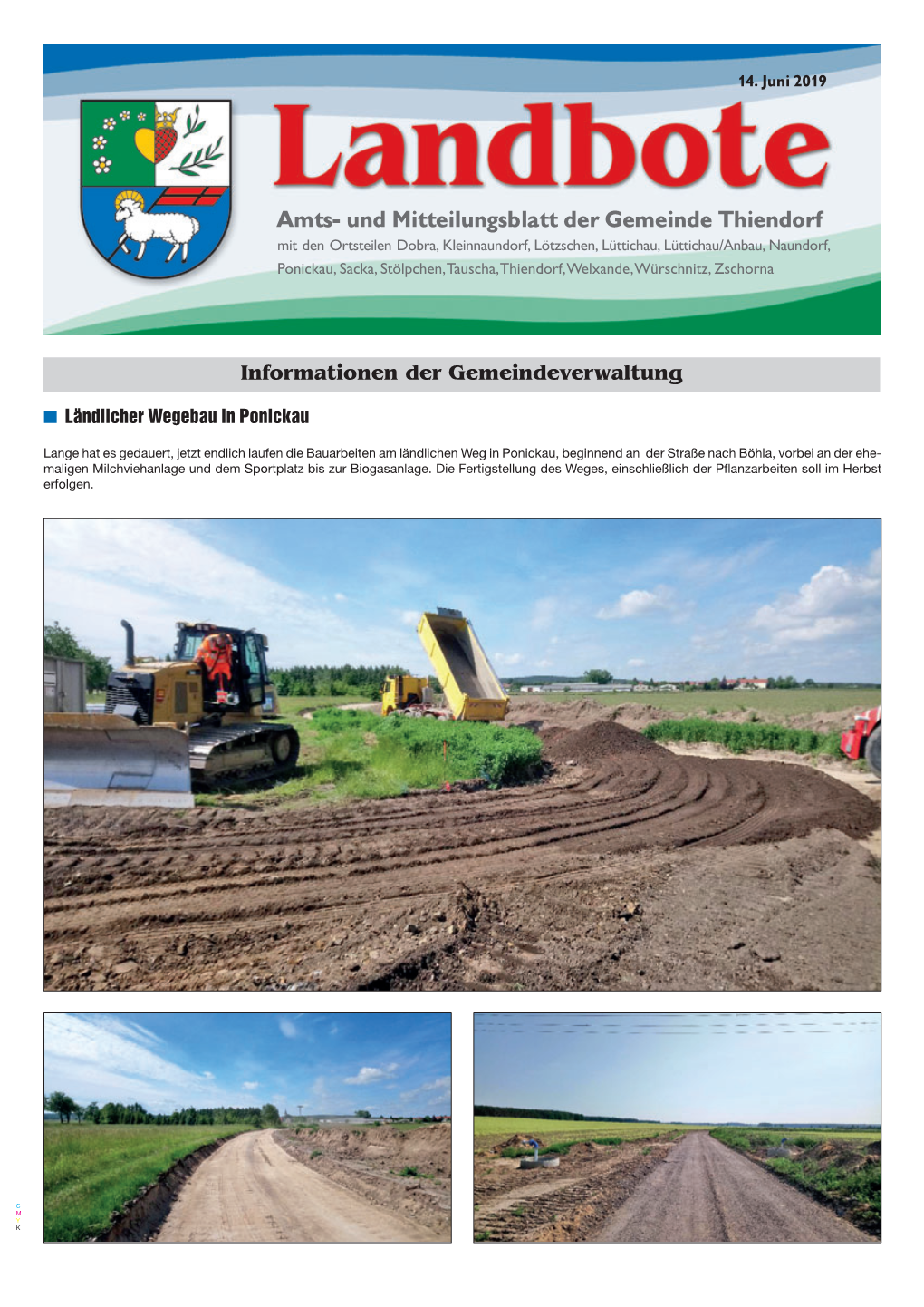 Amts- Und Mitteilungsblatt Der Gemeinde Thiendorf