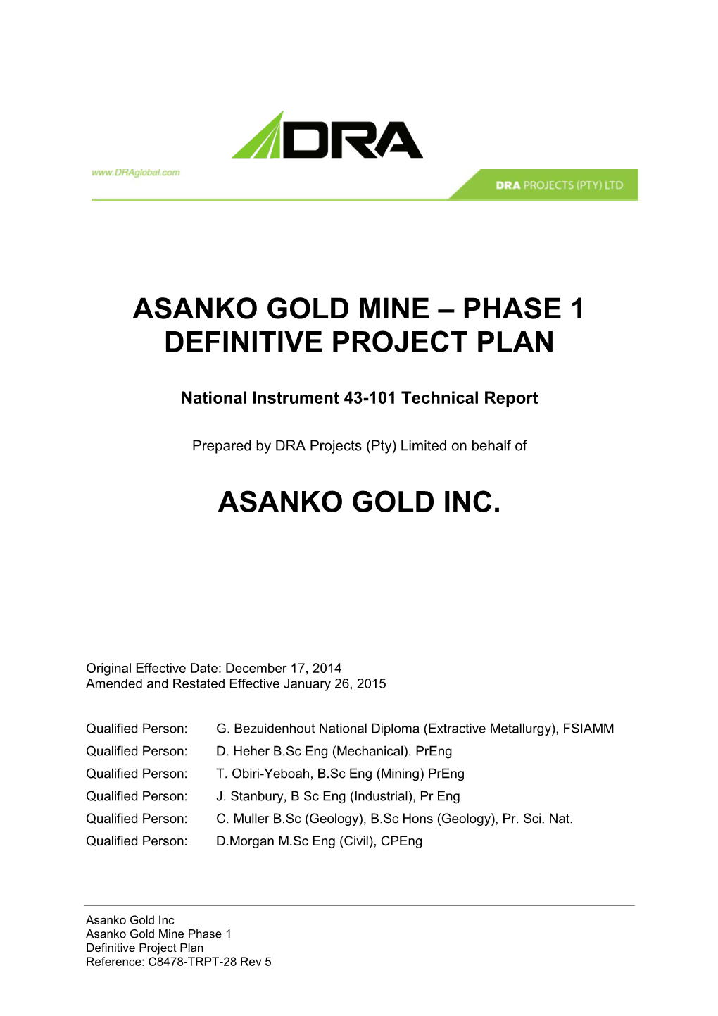 National Instrument 43-101 Technical Report