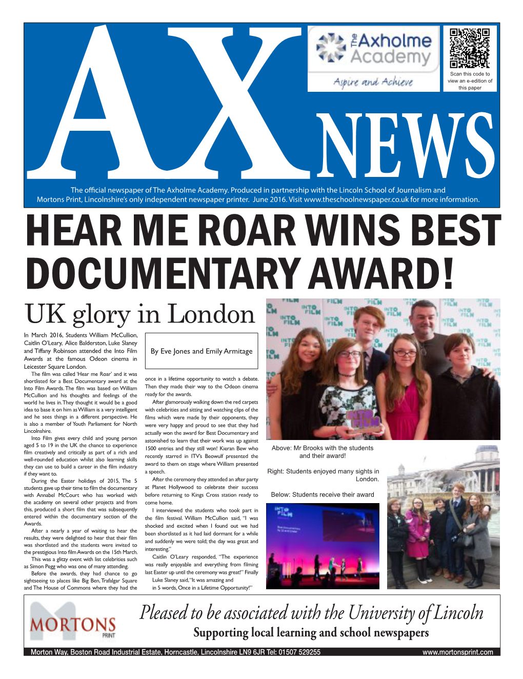 Hear Me Roar Wins Best Documentary Award!